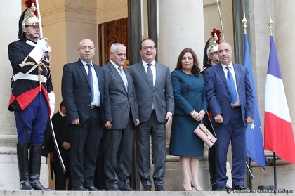 الرئيس الفرنسي يستقبل بقصر “الاليزيه “الرباعي الراعي للحوار